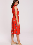 Sukienka koszulowa midi letnia damska BeWear B230 XL Czerwona (5903887656801) - obraz 2