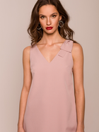 Плаття коротке літнє жіноче Makover K128 XL Світло-рожеве (5903887667869) - зображення 3