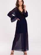 Плаття вечірнє довге жіноче Makover K136 L Темно-синє (5903887669252) - зображення 3
