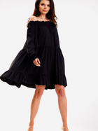 Плаття коротке літнє жіноче Awama A578 L-XL Чорне (5902360579941) - зображення 3