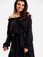 Плаття коротке літнє жіноче Awama A578 L-XL Чорне (5902360579941) - зображення 5