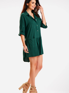 Плаття-сорочка коротке літнє жіноче Awama A584 S-M Темно-зелене (5902360581036) - зображення 3