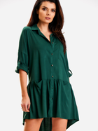 Плаття-сорочка коротке літнє жіноче Awama A584 L-XL Темно-зелене (5902360581043) - зображення 4