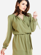 Sukienka kopertowa krótka jesienna damska Awama A268 L-XL Khaki (5902360536685) - obraz 6