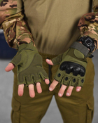 Перчатки беспалые OUTDOOR TACTICS с защитой OLIVE ВТ6010 M - изображение 3