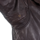 Куртка лётная кожанная Sturm Mil-Tec Flight Jacket Top Gun Leather with Fur Collar 3XL Brown - изображение 9