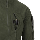 Куртка тактическая Helikon-Tex Флисовая на замке S Олива ALPHA TACTICAL JACKET - GRID FLEECE S OLIVE GREEN (BL-ALT-FG-02-B03-S) - изображение 8