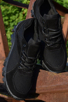 Кросівки Жіночі Літні Тактичні. Чорні. Натуральна шкіра. 45р (30см) MSLF-2139-45 - зображення 3