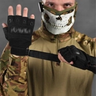 Плотные беспалые Перчатки с защитными накладками черные размер XL - изображение 3