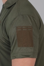 Чоловіча потовідвідна футболка Поло Coolmax у кольорі олива 50 - зображення 4