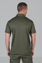 Чоловіча потовідвідна футболка Поло Cool-pas у кольорі олива 54 - зображення 5