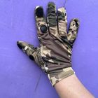 Влагоотводные перчатки Coolmax со съемными пальцами мультикам размер L - изображение 5