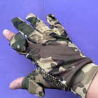 Влагоотводные перчатки Coolmax со съемными пальцами мультикам размер L - изображение 7