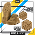Всесезонные кожаные Кроссовки M-Tac Patrol R со стойкой резиновой подошвой койот размер 40 - изображение 8