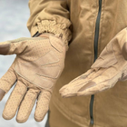 Літні Сітчасті Рукавиці з посиленими пальцями та антиковзним покриттям койот розмір M - зображення 3