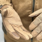 Літні Сітчасті Рукавиці з посиленими пальцями та антиковзним покриттям койот розмір M - зображення 7