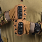 Безпалі рукавиці TACT із захисними накладками койот розмір M - зображення 3