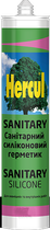 Герметик силіконовий Hercul SANITARY санітарний прозорий (280 мл) (HS061)