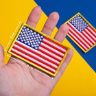 Набор шевронов 2 шт на липучке Флаг США, вышитый патч нашивка 5х8 см - изображение 4