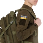 Шеврон патч на липучці "Прапор України з гербом UKRAINE" TY-9924 сірий-жовтий-блакитний - зображення 4