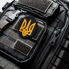 Шеврон нашивка на липучке IDEIA Трезубец Украины круглый на черном, вышитый патч d7.3 см (2200004271170) - изображение 7