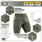 Шорти Summer Olive M-Tac Flex Army Aggressor 2XL - зображення 3