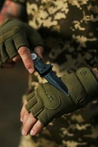Рукавиці тактичні безпалі Pentagon Duty Mechanic 1/2 Gloves Олива XL - зображення 7