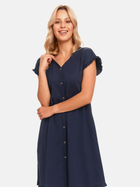 Нічна сорочка жіноча бавовняна Doctor Nap TCB.9600 S Темно-синя (5902701137809) - зображення 7