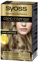 Krem farba do włosów Syoss Oleo Intense Permanent Hair 7-58 Cool Beige Blonde 115 ml (4015100310917)