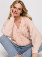 Пуловер жіночий Makover K105 L/XL Світло-рожевий (5903887614115) - зображення 3