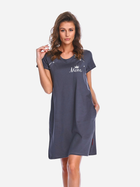 Нічна сорочка жіноча бавовняна Doctor Nap Tcb.9992 M Графітова (5902701151836) - зображення 4