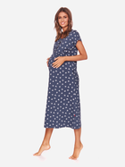 Нічна сорочка жіноча бавовняна для вагітних Doctor Nap Tm.4119 L Синя (5902701156787) - зображення 3