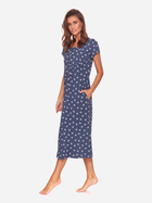 Нічна сорочка жіноча бавовняна для вагітних Doctor Nap Tm.4119 L Синя (5902701156787) - зображення 5