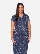 Нічна сорочка жіноча бавовняна для вагітних Doctor Nap Tm.4119 L Синя (5902701156787) - зображення 8