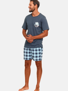 Піжама (футболка + шорти) чоловіча бавовняна Doctor Nap PMB.4416 M Синя (5901592701182) - зображення 3