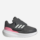 Buty sportowe dziecięce dla dziewczynki na rzepy adidas Runfalcon 3.0 AC I HP5859 21 Szare (4066749848637)