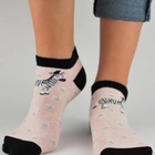 Шкарпетки жіночі низькі бавовняні Noviti ST024-G-03 31-34 Рожеві (5905204314944) - зображення 2