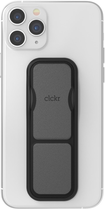 Uchwyt do telefonu CLCKR Universal Grip & Stand Saffiano Size S Black-Silver (8718846077019) - obraz 3