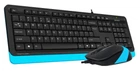 Клавіатура+миша A4Tech F1010 Black/Blue USB