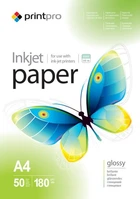 Папір А4 180г/м², PrintPro глянцевий, PG180-50 (PGE180050A4) 50арк./уп.
