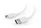 Кабель USB3.0-Type-C 1м Cablexpert, преміум, білий (CCP-USB3-AMCM-1M-W)