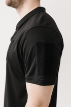 Мужская футболка милитари-поло с липучками для шевронов, черный, размер XL - изображение 3