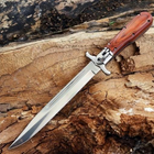 Нож складной Финка Кортик с удлиненным лезвием в кожаном чехле - изображение 7