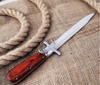 Нож складной Финка Кортик с удлиненным лезвием в кожаном чехле - изображение 8