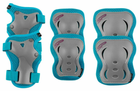 Zestaw ochronnych nakładek Spokey Shield L na nadgarstki łokcie i kolana Granatowy (5902693248187) - obraz 1
