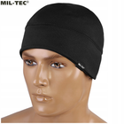 Шапка тактическая Mil-Tec Флисовая утепленная Эластичная One size Черная ELASTIC CAP FLEECE SCHWARZ (12137002) - изображение 1