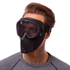 Защитная маска-трансформер для военных игр пейнтбола и страйкбола SILVER KNIGHT TY-5550 черный - изображение 1