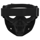 Захисна маска-трансформер окуляри пів-обличчя SP-Sport M-8584 чорний - зображення 2