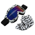 Защитная маска-трансформер очки пол-лица SP-Sport MZ-S Белый-Серый - изображение 3