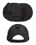 Бейсболка тактическая военная Mil-Tec SOFTSHELL One size Черная BASEBALL CAP (12317502) - изображение 2